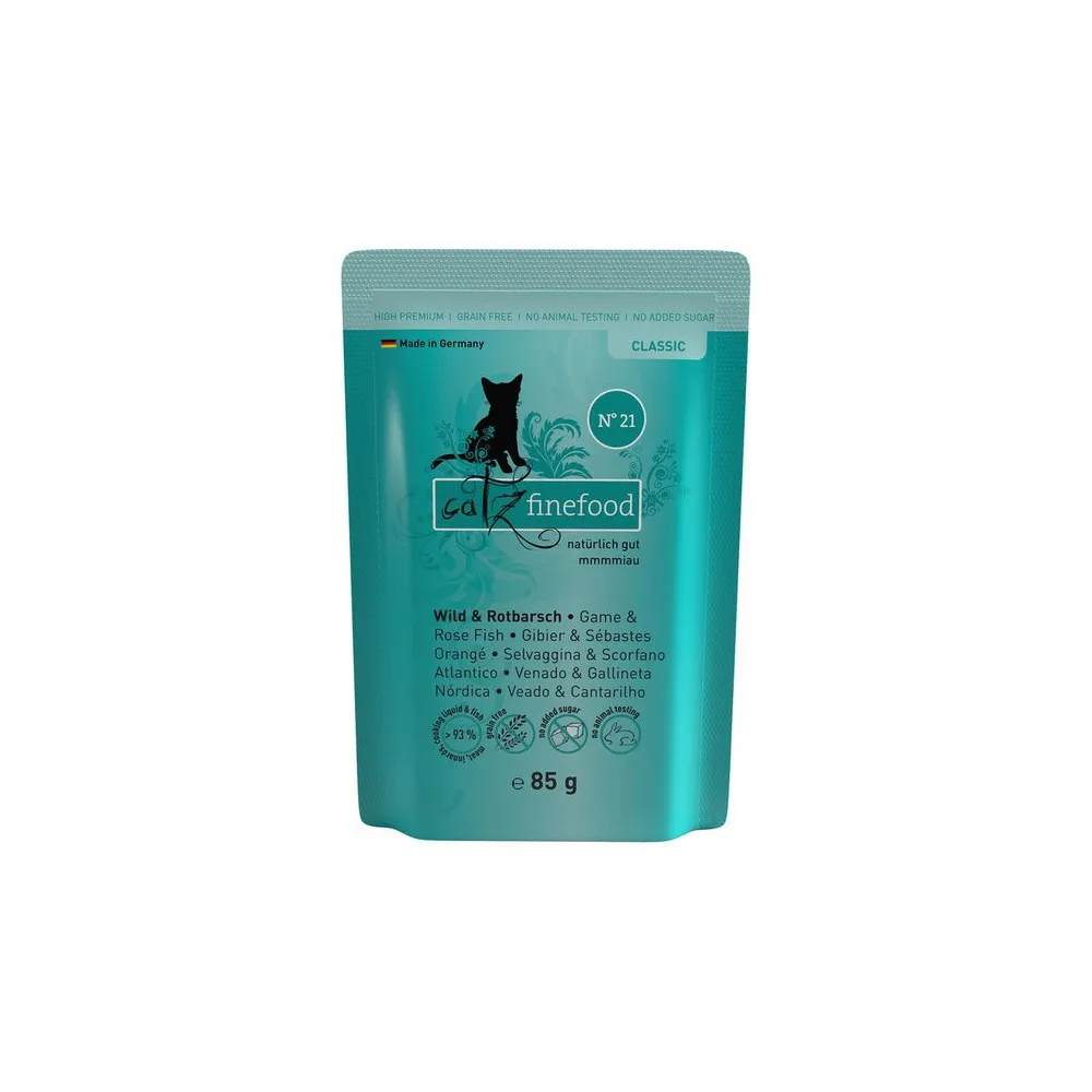 Catz Finefood Classic N.21 Dziczyzna i Karmazyn saszetka 85g