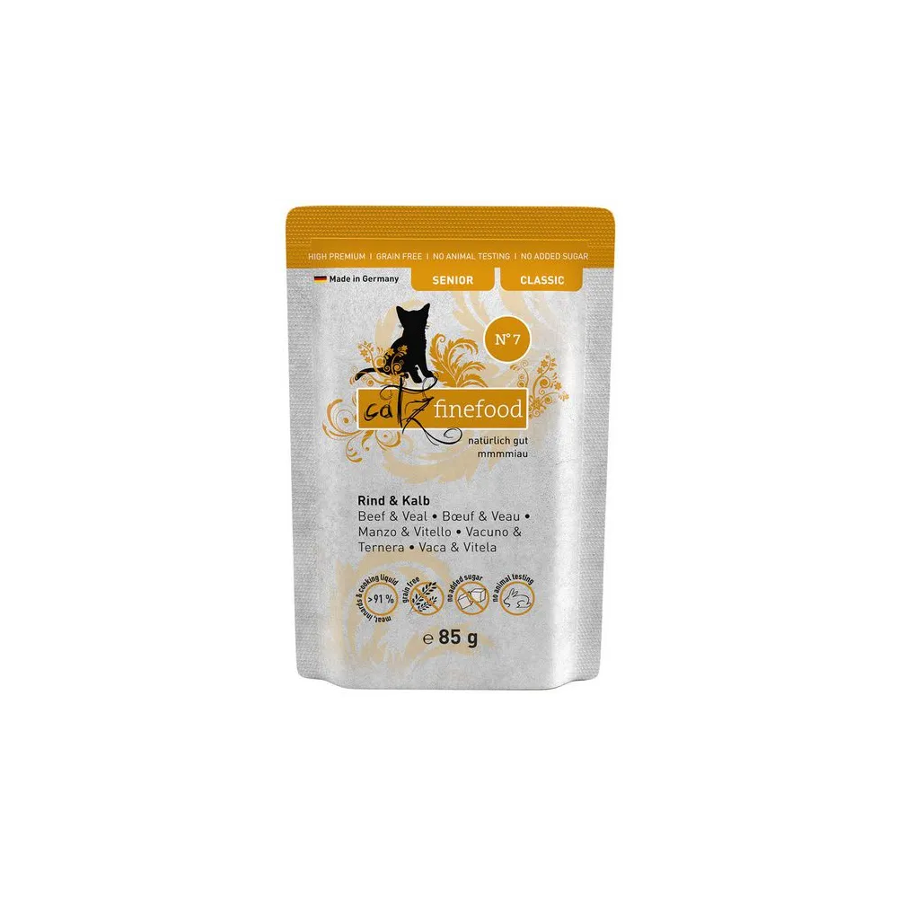 Catz Finefood Classic Senior N.07 Wołowina i cielęcina saszetka 85g