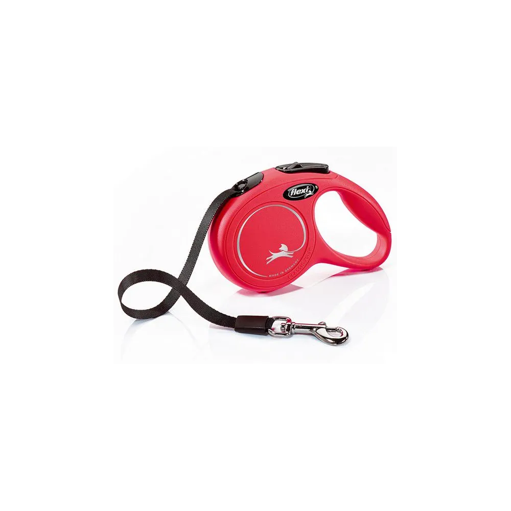 Flexi New Classic Smycz taśma XS 3m czerwona [FL-3105]