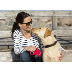 Flexi New Classic Smycz taśma XS 3m czerwona [FL-3105]