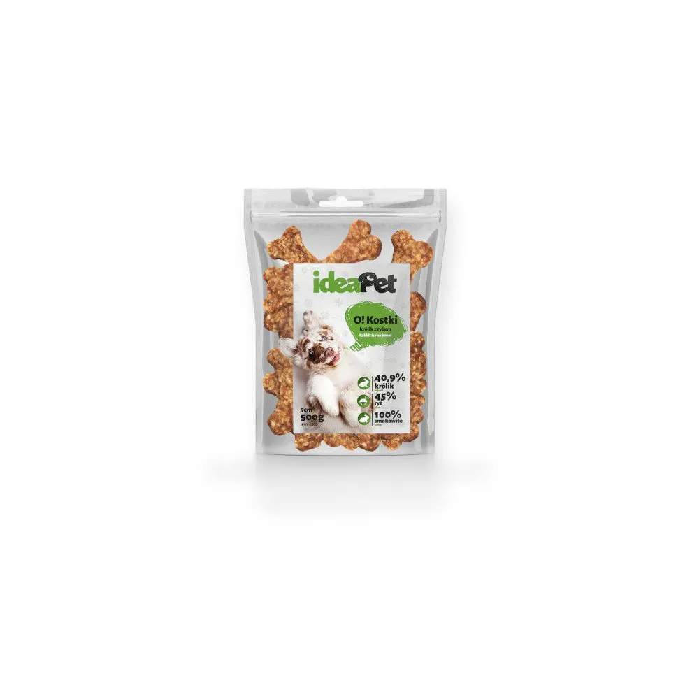 Ideapet 500G Kostki Królik Z Ryżem 9Cm