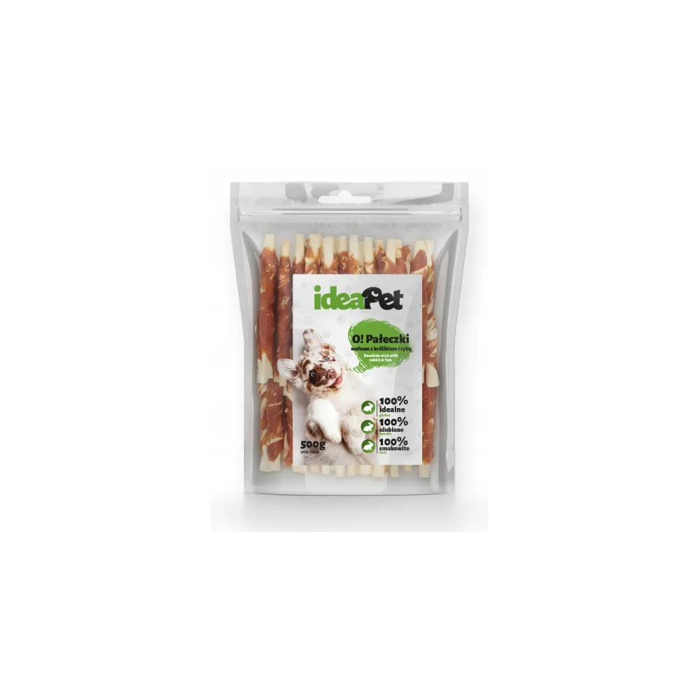 Ideapet 500G Pałeczki Wołowe Z Królikiem  I Rybą