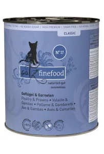 Catz Finefood Classic N.17 Drób i Krewetki puszka 800g