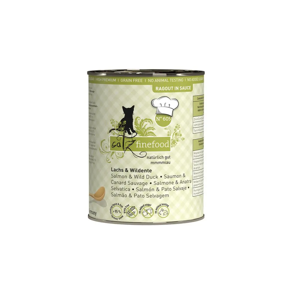 Catz Finefood Ragout N.605 Łosoś i Dzika Kaczka puszka 380g