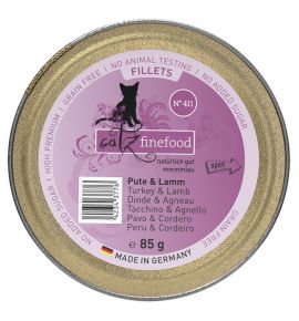 Catz Finefood Filety N.411 Indyk/Jagnięcina tacka 85g