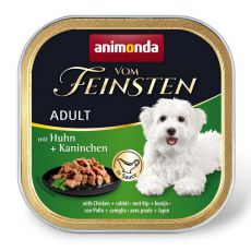 Animonda vom Feinsten Dog Adult Kurczak i Królik w sosie tacka 150g