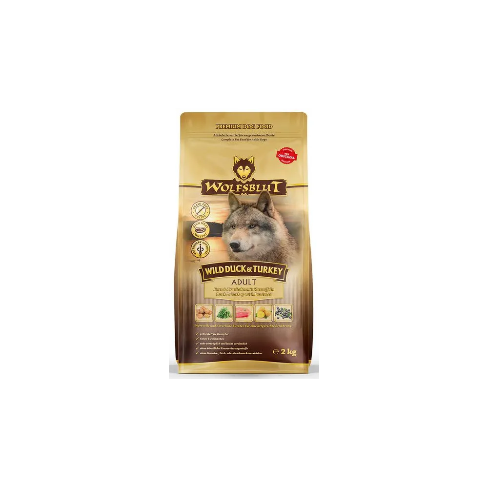 Wolfsblut Dog Wild Duck & Turkey kaczka, indyk i bataty 2kg