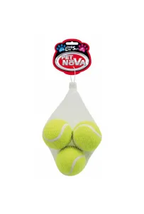 Pet Nova Piłki Tennisowe Piszczące 6 Cm   3Szt