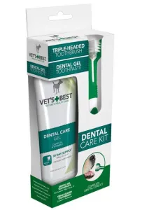 Vet's Best Dental żel + szczoteczka zestaw Adult
