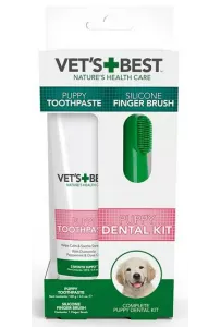 Vet's Best Dental żel + szczoteczka zestaw Puppy