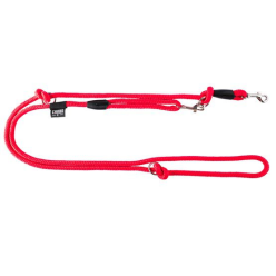 CHABA Smycz linka regulowana - 6mm x 138/260cm czerwona