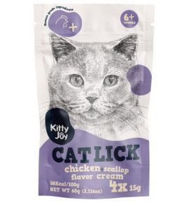 Kitty Joy Cat Lick Kurczak & Przegrzebki Cream 4x15g