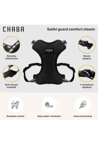 CHABA Szelki Guard Comfort Classic M czarne