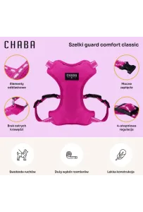 CHABA Szelki Guard Comfort Classic M fuksja