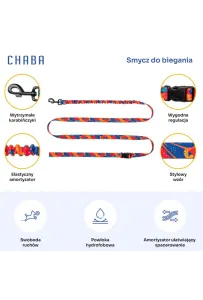 CHABA Smycz z amortyzatorem do biegania Story III L 25mm/280cm Aussie