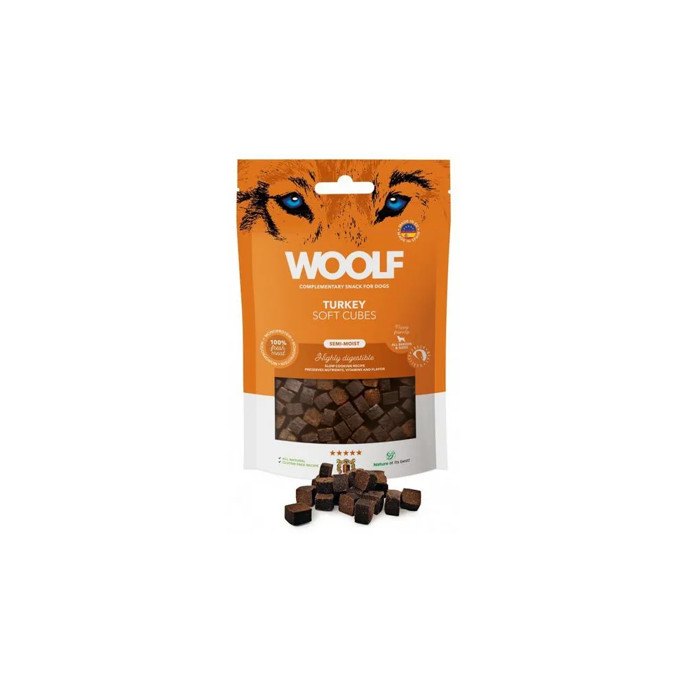 Woolf Soft Cubes Monoprotein Turkey 100g