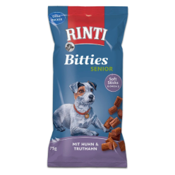 Rinti Bitties Snacks Senior 75G Kura /    Indyk  /16