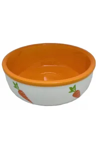 Yarro Miska Ceramiczna Dla                Gryzoni/Królika Wzór Marchew 10,5X4Cm