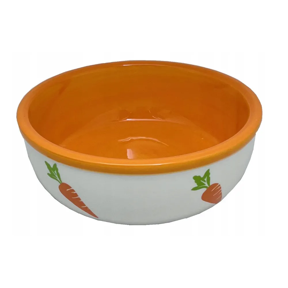 Yarro Miska Ceramiczna Dla                Gryzoni/Królika Wzór Marchew 10,5X4Cm