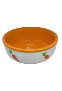 Yarro Miska Ceramiczna Dla                Gryzoni/Królika Wzór Marchew 13,5X5Cm