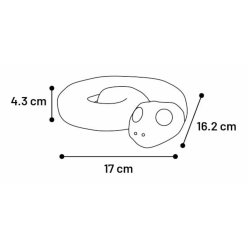 Flamingo Wąż Na Przysmaki Bordo Zrolowany