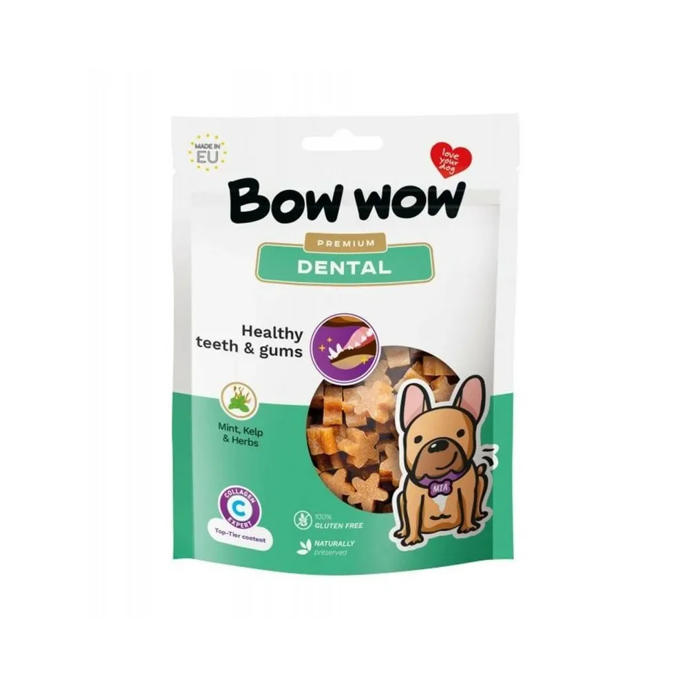 Bow Wow 820  Przysmak 60G Premium Dental    Mięta & Wodorosty & Zioła     /* 15