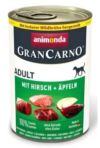 Animonda GranCarno Original Adult Rind Hirsch Apfel Wołowina, Jeleń + Jabłko puszka 400g