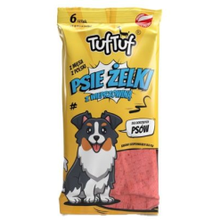 TUF TUF Psie Żelki - Paski z wieprzowiną 6szt