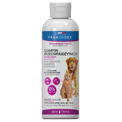 Francodex Szampon z dimetykonem przeciw pasożytom dla psa i kota 200ml [FR179618]