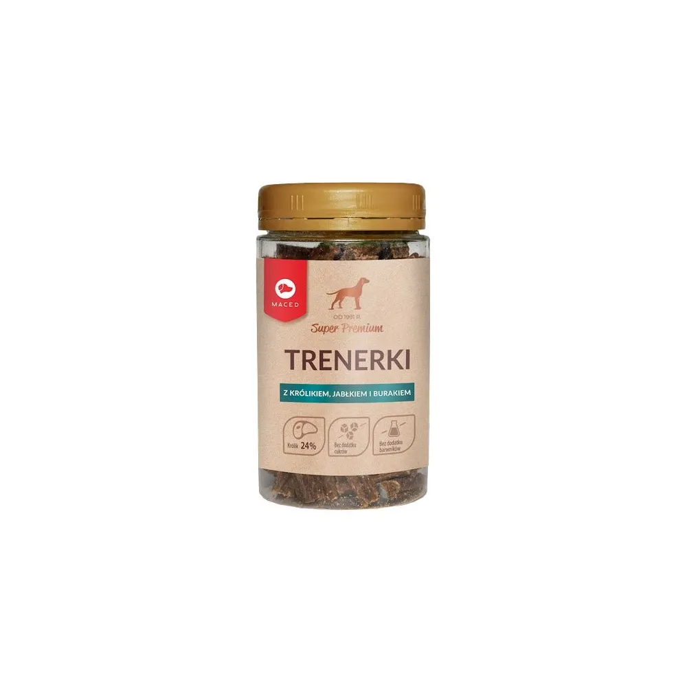 Maced Super Premium Trenerki Królik, jabłko i burak 150g