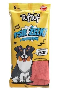 TUF TUF Psie Żelki - Paski z wieprzowiną 6szt