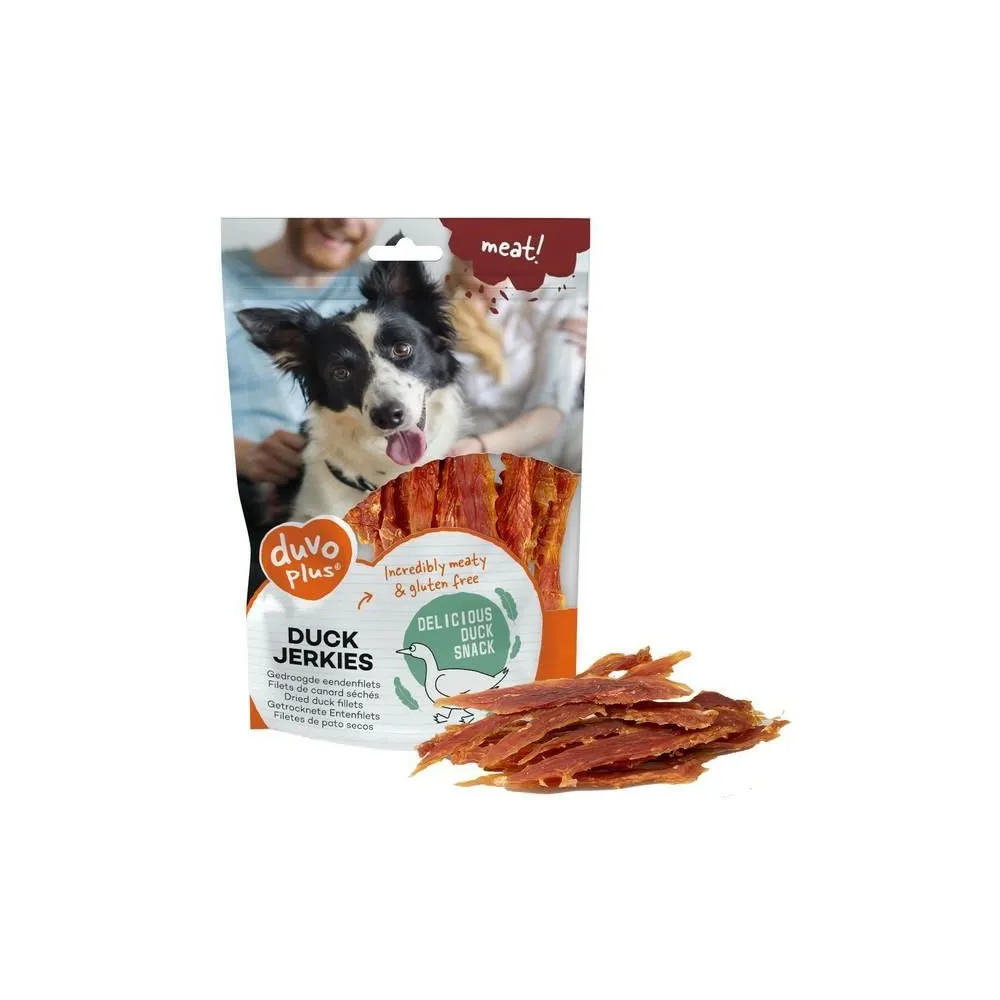 DUVO+ Przysmak dla Psa 100g Duck Jerkies – Naturalne Paski z Kaczki dla Psów
