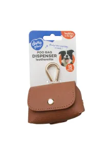 DUVO+ Dyspenser na Worki Brązowy 6.5x8.5x9cm – Stylowe i Praktyczne Akcesorium na Spacery