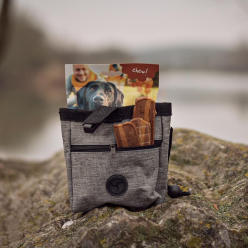 DUVO+ Torba na Przysmaki Jasny Szary 7x14x14cm – Praktyczne Akcesorium na Spacery z Psem