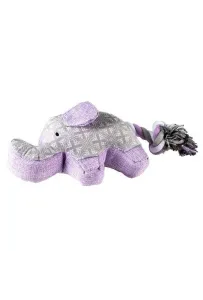 DUVO+ Zabawka Słoń Retro Fioletowo-Szary 24x11x5cm – Miękka i Interaktywna Zabawka dla Psów
