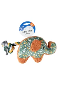 DUVO+ Zabawka Słoń Retro Pomarańczowo-Zielony 24x11x5cm – Miękka Zabawka dla Psów