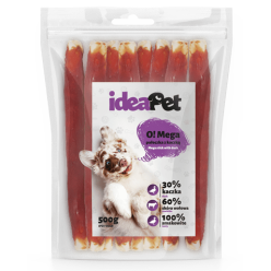 IDEAPET 500g Pałka Mega z Kaczką 24cm – Długotrwała i Smakowita Przekąska dla Psów