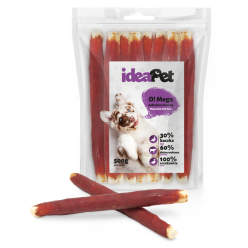 IDEAPET 500g Pałka Mega z Kaczką 24cm – Długotrwała i Smakowita Przekąska dla Psów