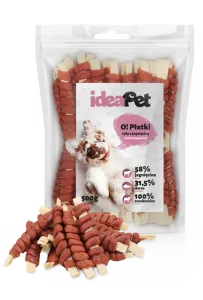 IDEAPET 500g Płatki Ryby z Jagnięciną – Zdrowa i Smakowita Przekąska dla Psów