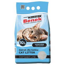 Super Benek 10l Compact Niebieski – Wydajny Zbrylający Żwirek dla Kotów