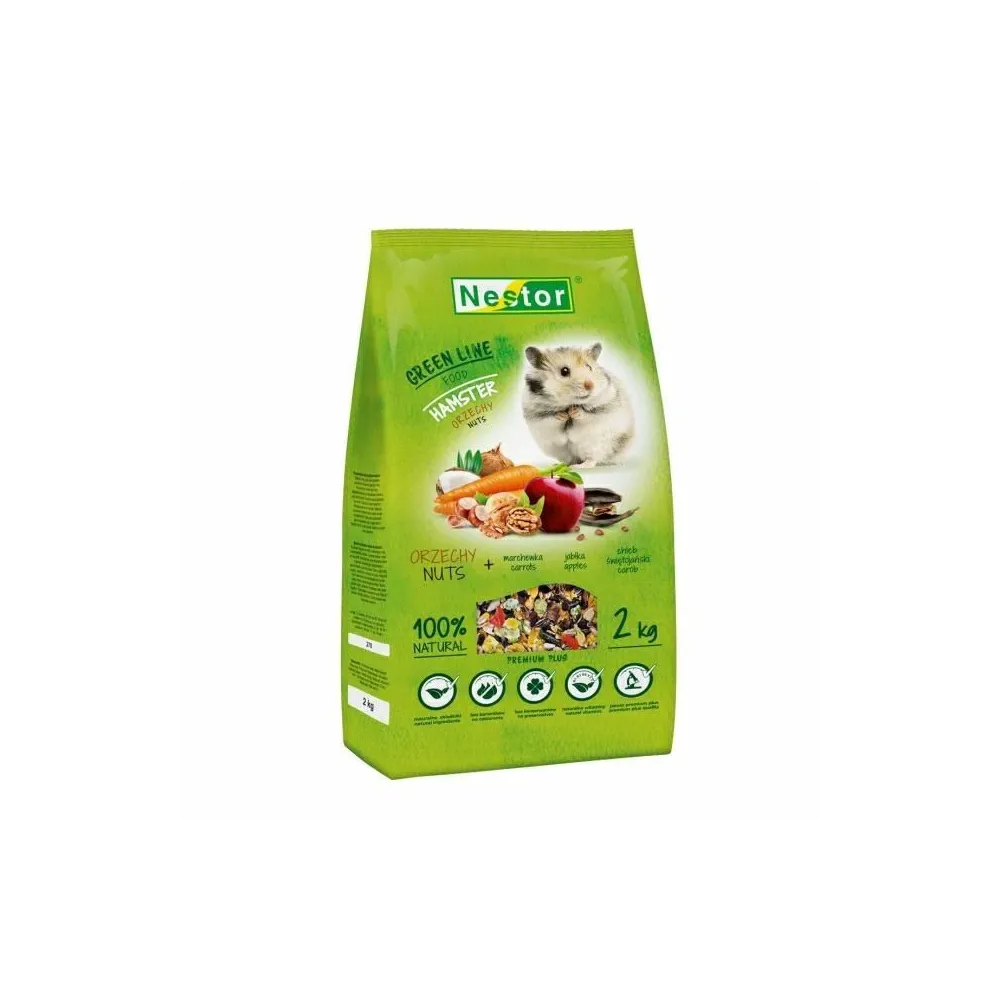 NESTOR Pokarm dla Chomików Green Line 2kg – Naturalny i Zbilansowany Pokarm