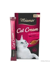 MIAMOR Krem dla Kota 5x15g Wołowina + Warzywa – Smakowita i Zdrowa Przekąska