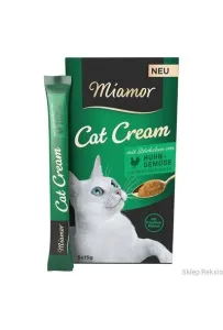 MIAMOR Krem dla Kota 5x15g Kurczak + Warzywa – Smakowita i Zdrowa Przekąska