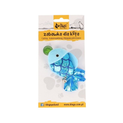 DINGO Zabawka dla Kota Rybka Niebieska – Interaktywna i Przyciągająca Uwagę Zabawka dla Kota