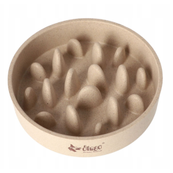 DINGO Miska Spowalniająca Bambusowa 410ml – Zdrowe i Ekologiczne Rozwiązanie dla Twojego Pupila