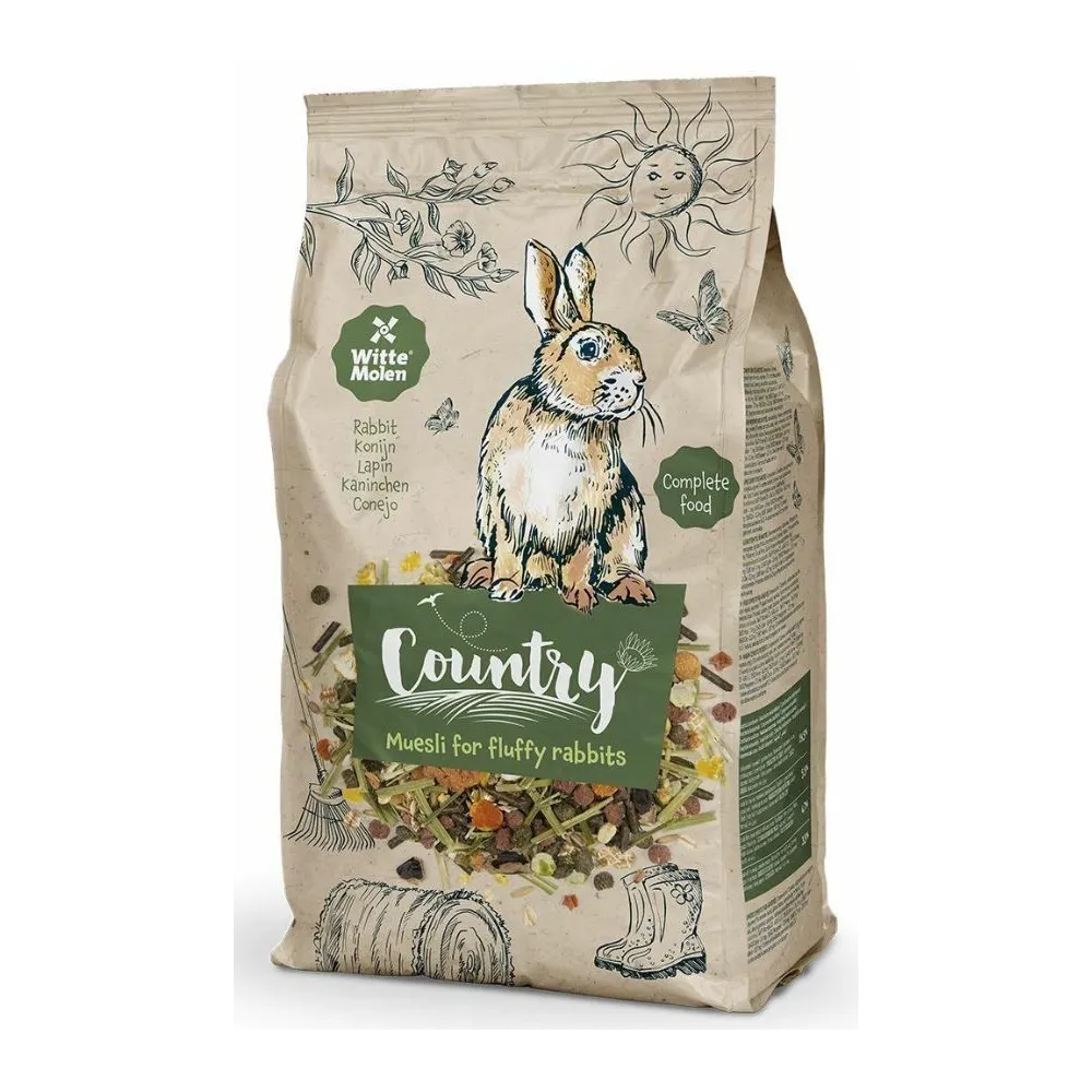 WITTE MOLEN Country 800g dla Królików – Naturalny i Zbilansowany Pokarm dla Zdrowia Twojego Królika