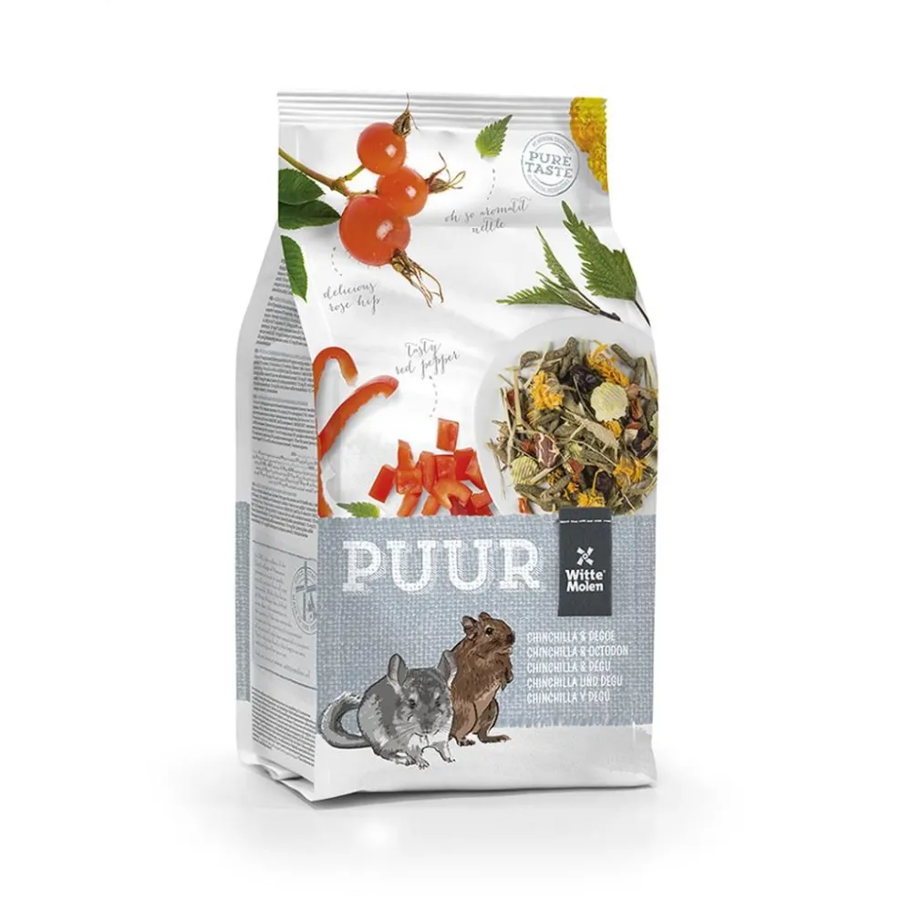 WITTE MOLEN PUUR 500g Chinchilla & Degu – Zbilansowany i Zdrowy Pokarm dla Szynszyli i Koszatniczek