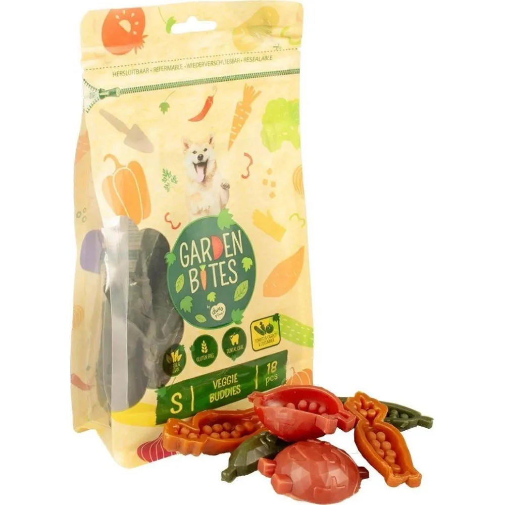 GARDEN BITES Veggie Buddies "S" 6cm – Wegańskie i Roślinne Przekąski dla Psów