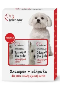 Over Zoo Dwupak Szampon + Odżywka dla białej sierści