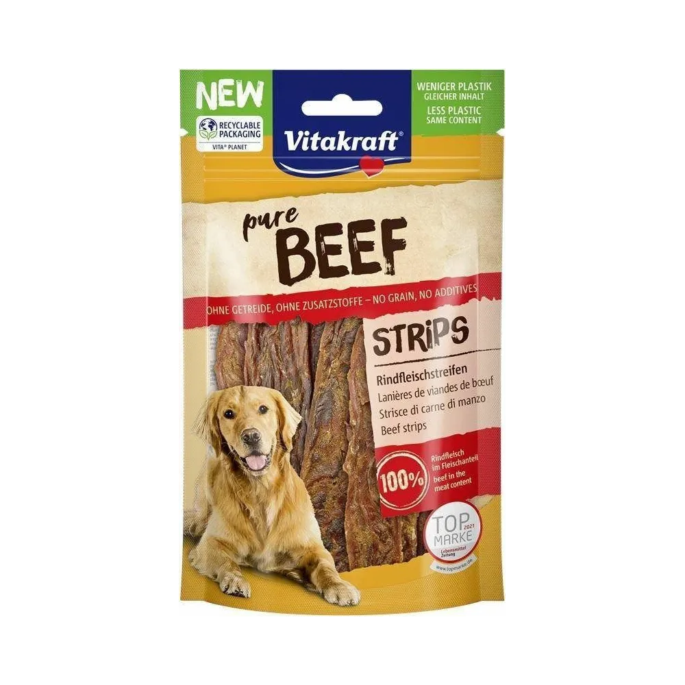 Vitakraft Pies 80g Pure Beef Paski Mięsne z Wołowiny – Naturalna Przekąska